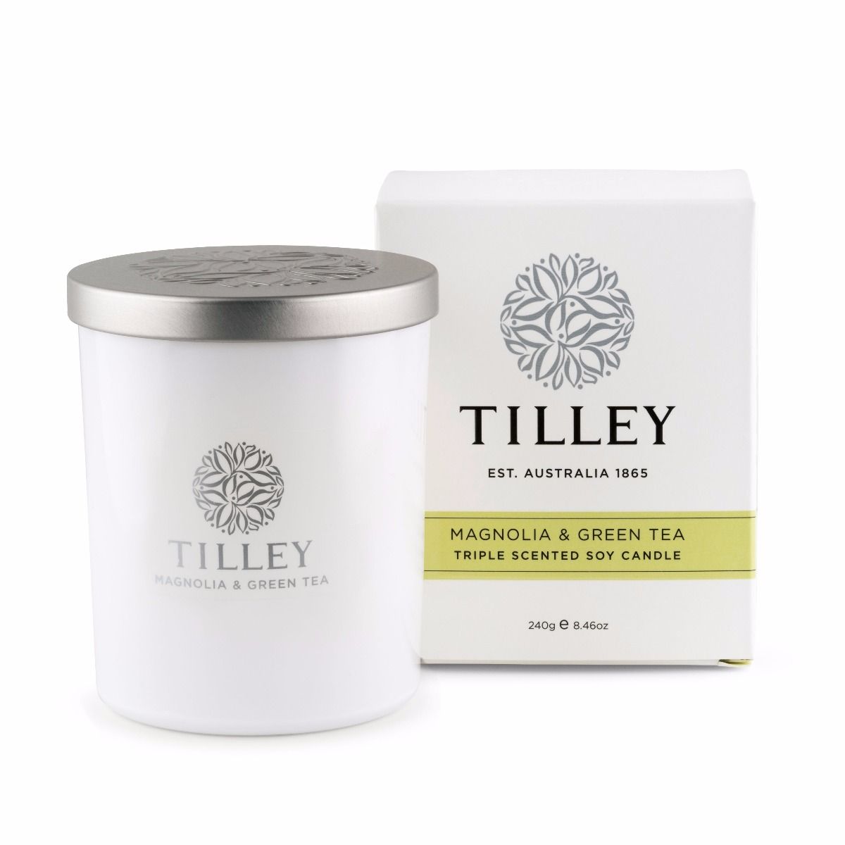 SOY CANDLE MAGNOLIA AND GREEN TEA 45 HOUR